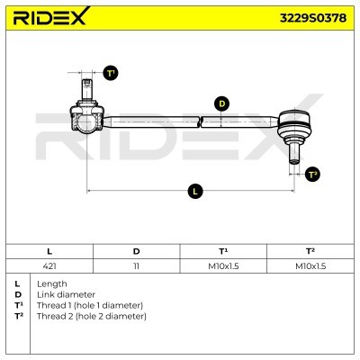 Łącznik Stabilizatora RIDEX 3229S0378 3229S0378 - foto 6