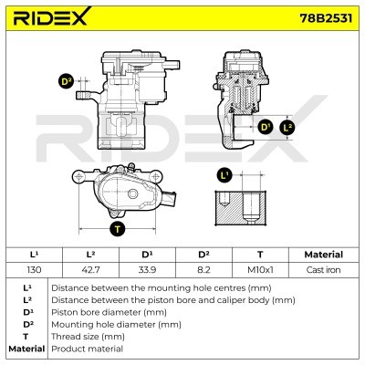 Zacisk Hamulcowy RIDEX 78B2531 78B2531 - foto 7