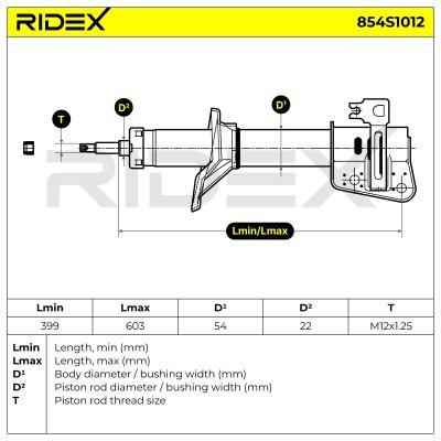 Amortyzator RIDEX 854S1012 854S1012 - foto 6