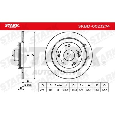 Tarcza hamulcowa Stark SKBD-0023274 SKBD-0023274 - foto 3