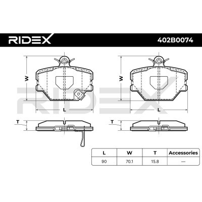 Klocki hamulcowe RIDEX 402B0074 402B0074 - foto 7