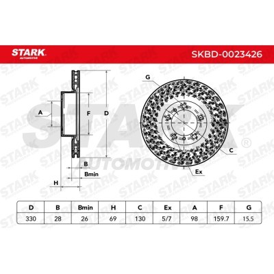 Tarcza hamulcowa Stark SKBD-0023426 SKBD-0023426 - foto 4