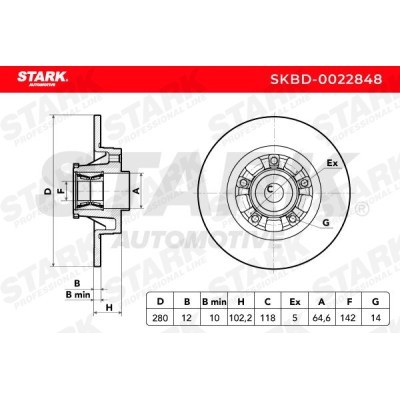 Tarcza hamulcowa Stark SKBD-0022848 SKBD-0022848 - foto 6