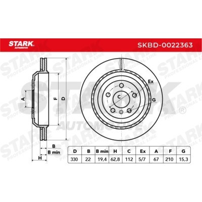 Tarcza hamulcowa Stark SKBD-0022363 SKBD-0022363 - foto 3