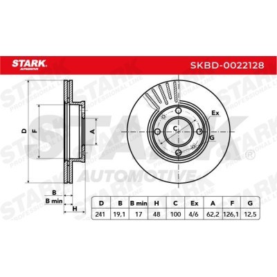 Tarcza hamulcowa Stark SKBD-0022128 SKBD-0022128 - foto 5