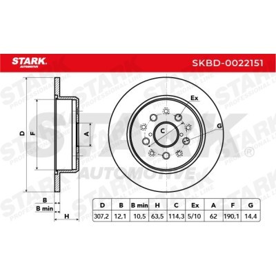 Tarcza hamulcowa Stark SKBD-0022151 SKBD-0022151 - foto 5