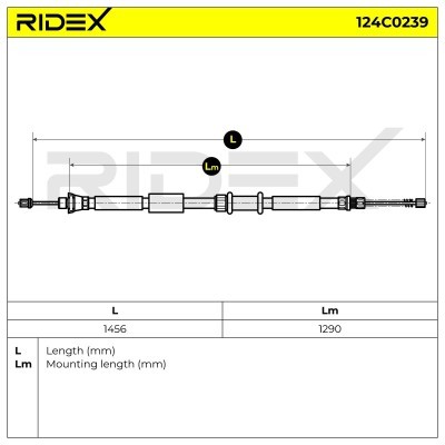 Linka Hamulca Ręcznego RIDEX 124C0239 124C0239 - foto 6