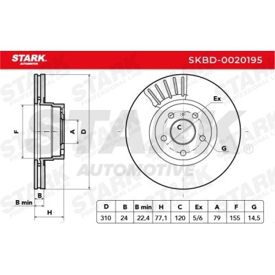 Tarcza hamulcowa Stark SKBD-0020195 SKBD-0020195 - foto 5