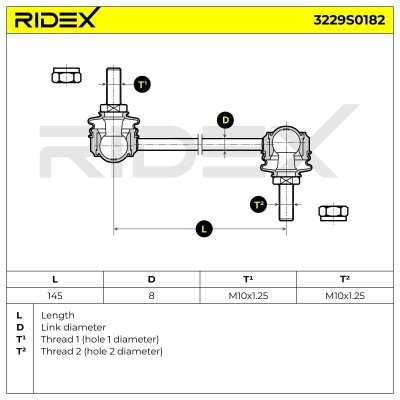 Łącznik Stabilizatora RIDEX 3229S0182 3229S0182 - foto 5