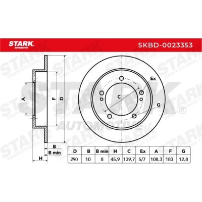 Tarcza hamulcowa Stark SKBD-0023353 SKBD-0023353 - foto 5