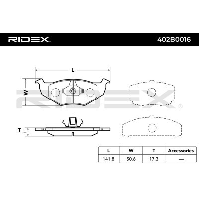Klocki hamulcowe RIDEX 402B0016 402B0016 - foto 3