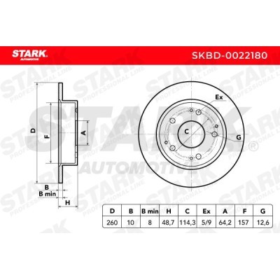 Tarcza hamulcowa Stark SKBD-0022180 SKBD-0022180 - foto 7