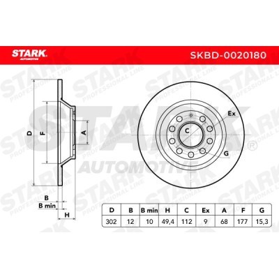 Tarcza hamulcowa Stark SKBD-0020180 SKBD-0020180 - foto 6