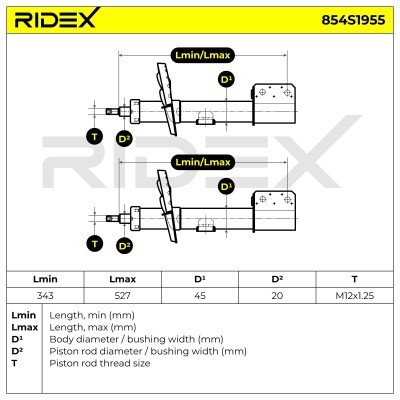 Amortyzator RIDEX 854S1955 854S1955 - foto 5