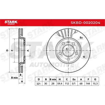 Tarcza hamulcowa Stark SKBD-0020204 SKBD-0020204 - foto 7
