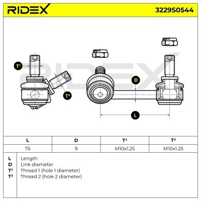 Łącznik Stabilizatora RIDEX 3229S0544 3229S0544 - foto 5