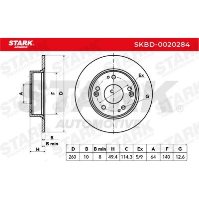Tarcza hamulcowa Stark SKBD-0020284 SKBD-0020284 - foto 5