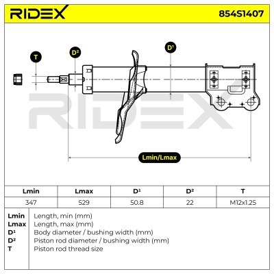 Amortyzator RIDEX 854S1407 854S1407 - foto 10