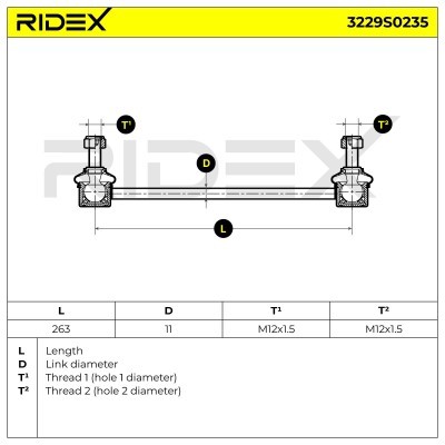 Łącznik Stabilizatora RIDEX 3229S0235 3229S0235 - foto 6