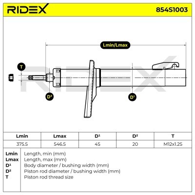 Amortyzator RIDEX 854S1003 854S1003 - foto 5