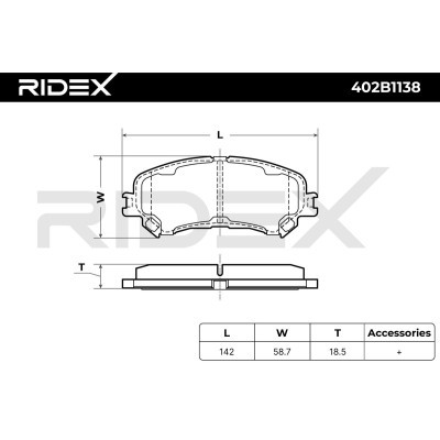 Klocki hamulcowe RIDEX 402B1138 402B1138 - foto 7