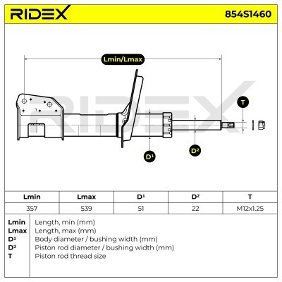 Amortyzator RIDEX 854S1460 854S1460 - foto 7