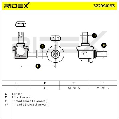 Łącznik Stabilizatora RIDEX 3229S0193 3229S0193 - foto 6