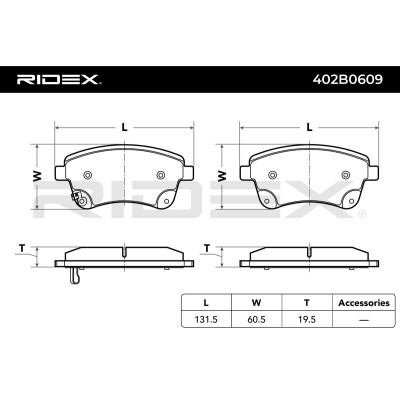 Klocki hamulcowe RIDEX 402B0609 402B0609 - foto 7