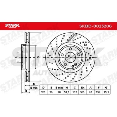 Tarcza hamulcowa Stark SKBD-0023206 SKBD-0023206 - foto 3