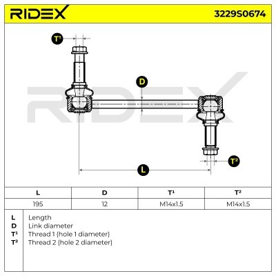 Łącznik Stabilizatora RIDEX 3229S0674 3229S0674 - foto 5