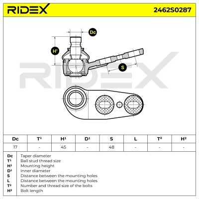 Sworzeń wahacza RIDEX 2462S0287 2462S0287 - foto 5