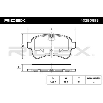Klocki hamulcowe RIDEX 402B0898 402B0898 - foto 5
