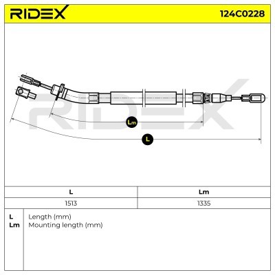 Linka Hamulca Ręcznego RIDEX 124C0228 124C0228 - foto 5