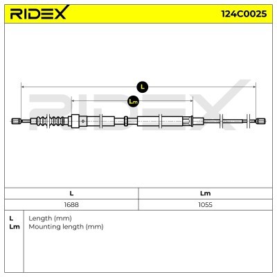Linka Hamulca Ręcznego RIDEX 124C0025 124C0025 - foto 6