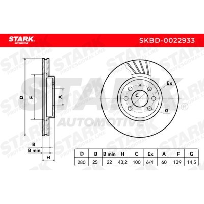 Tarcza hamulcowa Stark SKBD-0022933 SKBD-0022933 - foto 3