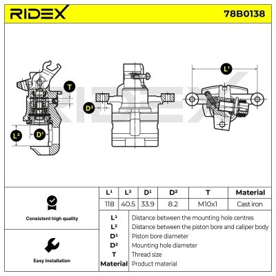 Zacisk Hamulcowy RIDEX 78B0138 78B0138 - foto 7