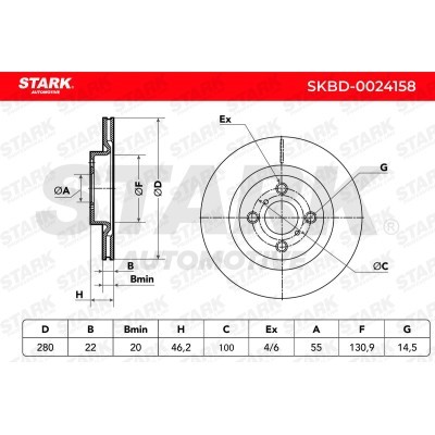 Tarcza hamulcowa Stark SKBD-0024158 SKBD-0024158 - foto 7