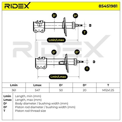 Amortyzator RIDEX 854S1981 854S1981 - foto 8