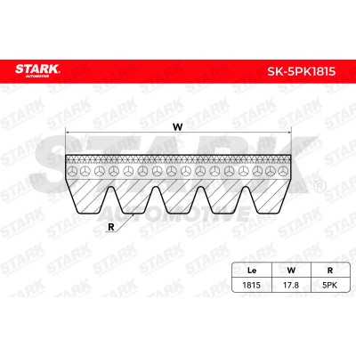 Pasek Klinowy Wielorowkowy Stark SK-5PK1815 SK-5PK1815 - foto 3
