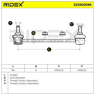 Łącznik Stabilizatora RIDEX 3229S0096 3229S0096 - foto 4