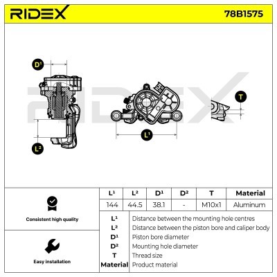 Zacisk Hamulcowy RIDEX 78B1575 78B1575 - foto 5