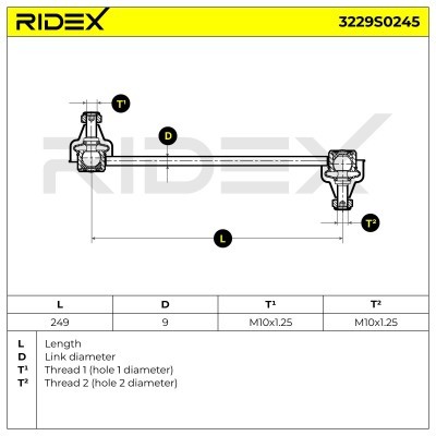 Łącznik Stabilizatora RIDEX 3229S0245 3229S0245 - foto 6