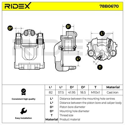 Zacisk Hamulcowy RIDEX 78B0670 78B0670 - foto 6