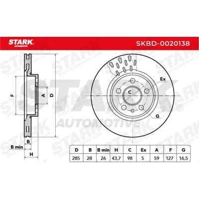 Tarcza hamulcowa Stark SKBD-0020138 SKBD-0020138 - foto 5