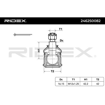 Sworzeń wahacza RIDEX 2462S0082 2462S0082 - foto 2