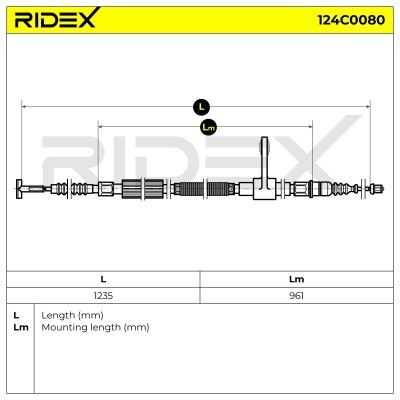 Linka Hamulca Ręcznego RIDEX 124C0080 124C0080 - foto 6