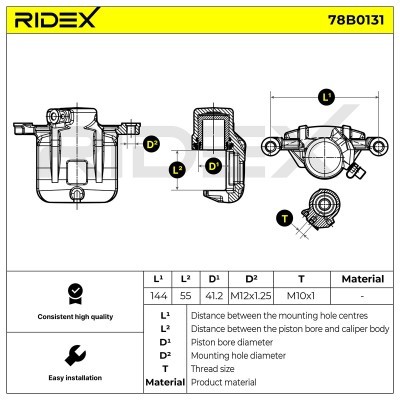 Zacisk Hamulcowy RIDEX 78B0131 78B0131 - foto 8