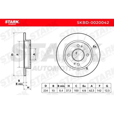 Tarcza hamulcowa Stark SKBD-0020042 SKBD-0020042 - foto 5
