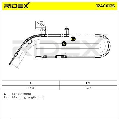 Linka Hamulca Ręcznego RIDEX 124C0125 124C0125 - foto 6