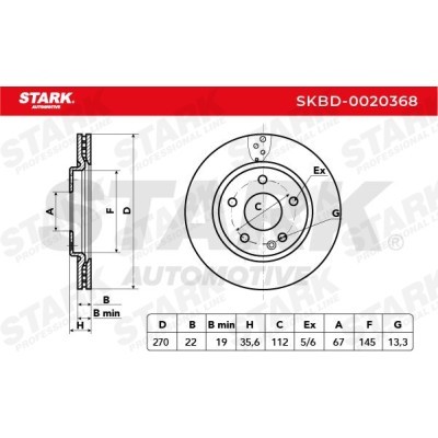 Tarcza hamulcowa Stark SKBD-0020368 SKBD-0020368 - foto 5
